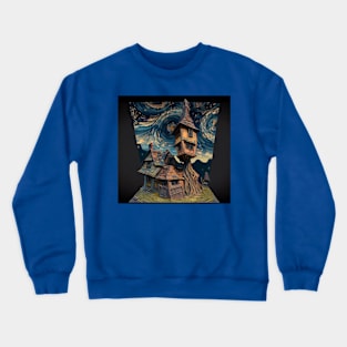 Starry Night Over The Burrow Crewneck Sweatshirt